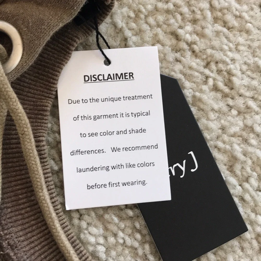 Olive/Brown Color Lace Up Back Top - Picture 8 of 8